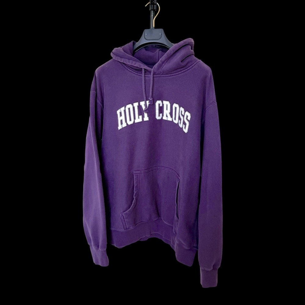 MV Sport Pro-Weave Holy Cross Pullover Hoodie Purple XL Heavyweight